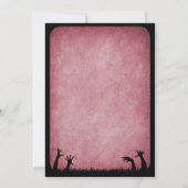 Zombie Horror Halloween Bruiloft Kaart (Achterkant)