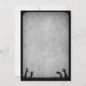 Zombie Horror Halloween bruiloft Kaart (Achterkant)