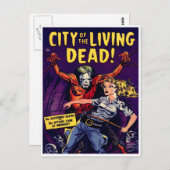 Zombie -  horrorstrip briefkaart (Voorkant / Achterkant)