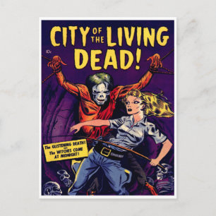 Zombie -  horrorstrip briefkaart