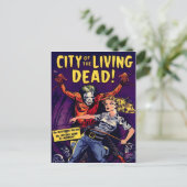 Zombie - horrorstrip briefkaart (Staand voorkant)