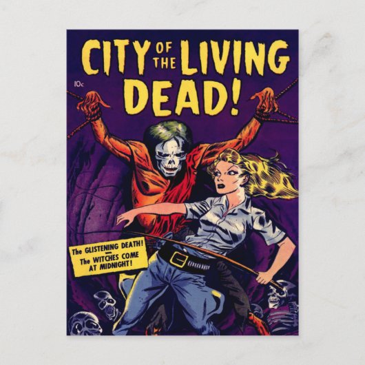 Zombie - horrorstrip briefkaart (Voorkant)