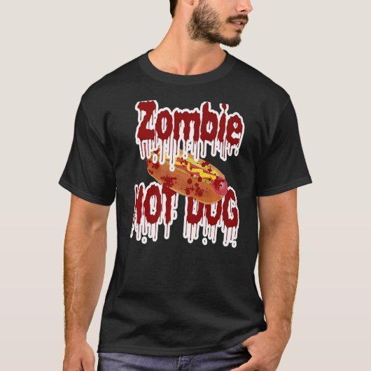 Zombie Hot Dog Bloody Undode Corpse Costuum T-shirt (Voorkant)
