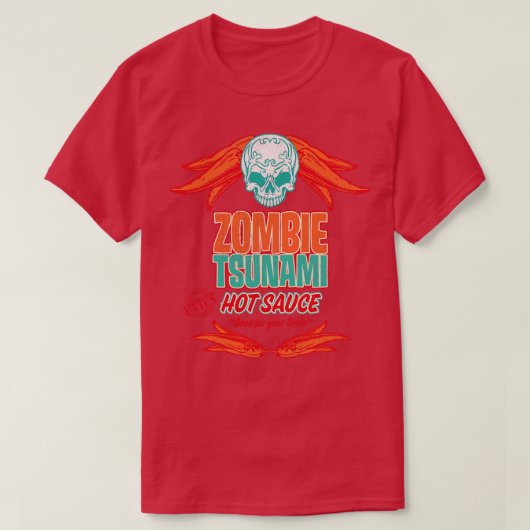 Zombie Hot Sauce T-shirt (Design voorkant)