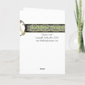 Zombie houdt van donker silhouet Wenskaart Kaart (Achterkant)