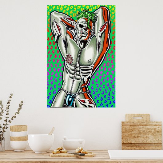 Zombie Hunk Poster (Keuken)