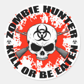 Zombie Hunter 1 Ronde Sticker