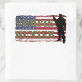 ZOMBIE HUNTER AMERICAN FLAG RECHTHOEKIGE STICKER (Tas)