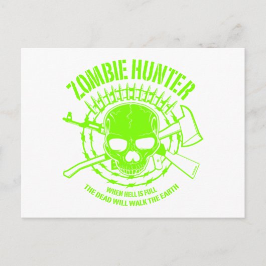 Zombie Hunter Briefkaart (Voorkant)