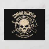 Zombie Hunter Briefkaart (Voorkant)