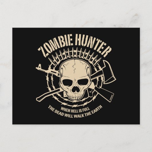 Zombie Hunter Briefkaart (Voorkant)