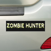 Zombie Hunter Bumpersticker (Op auto)