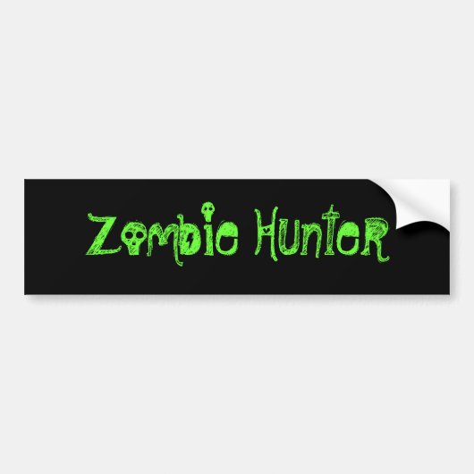 Zombie Hunter Bumpersticker (Voorkant)