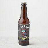 Zombie Hunter Epic HomeBrew Creepy Cool Bier Etiket (Voorkant)