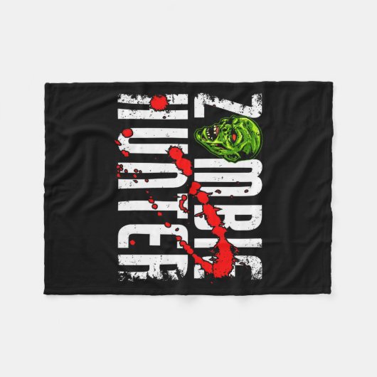Zombie Hunter _ Halloween Apparel Funny Halloween  Fleece Deken (Voorkant (Horizontaal))