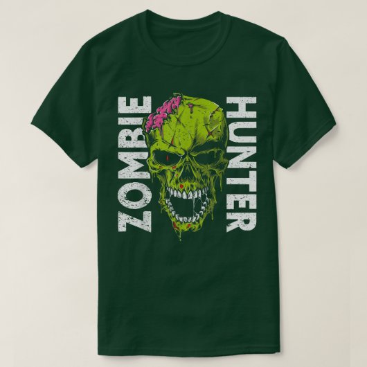 Zombie Hunter Halloween Apparel Funny Halloween T-shirt (Design voorkant)