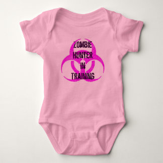 Zombie Hunter in Training creeper roze Romper