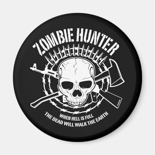 Zombie Hunter Magnet (Voorkant)