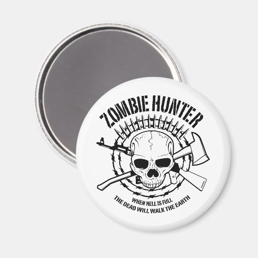 Zombie Hunter Magnet (Voorkant / Achterkant)