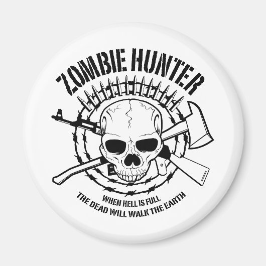 Zombie Hunter Magnet (Voorkant)