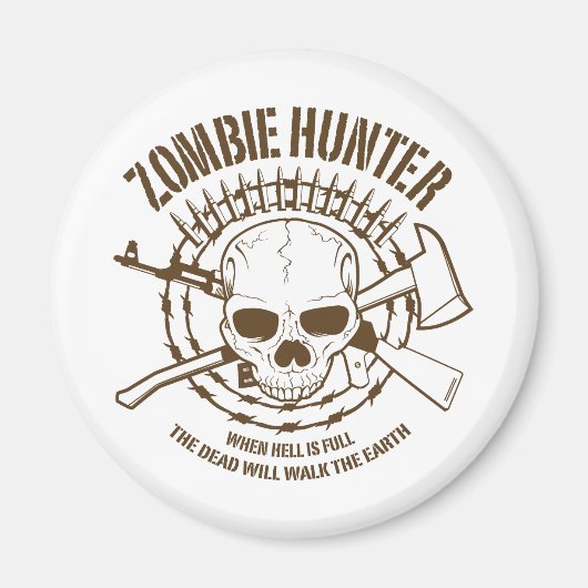 Zombie Hunter Magnet (Voorkant)