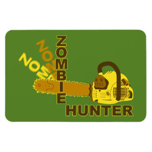 Zombie Hunter Magnet (groene achtergrond) Magneet