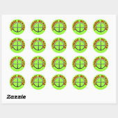 Zombie Hunter met Crosshairs Ronde Sticker (Vel)