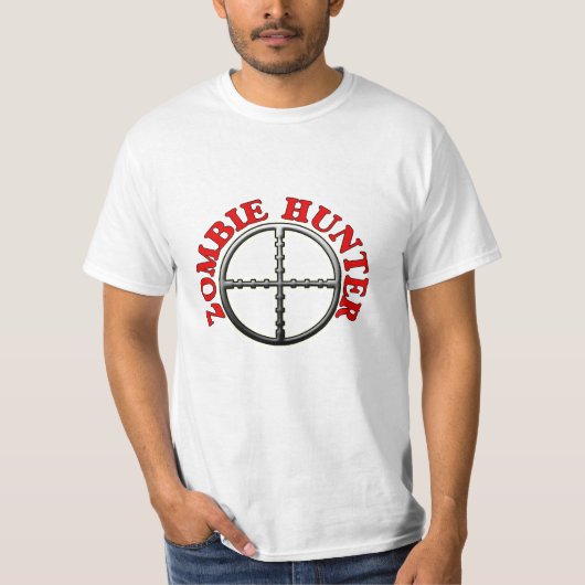 Zombie Hunter met Crosshairs T-shirt (Voorkant)
