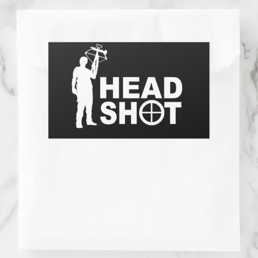 Zombie Hunter met Kruisboog Rechthoekige Sticker (Tas)