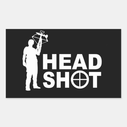 Zombie Hunter met Kruisboog Rechthoekige Sticker (Voorkant)