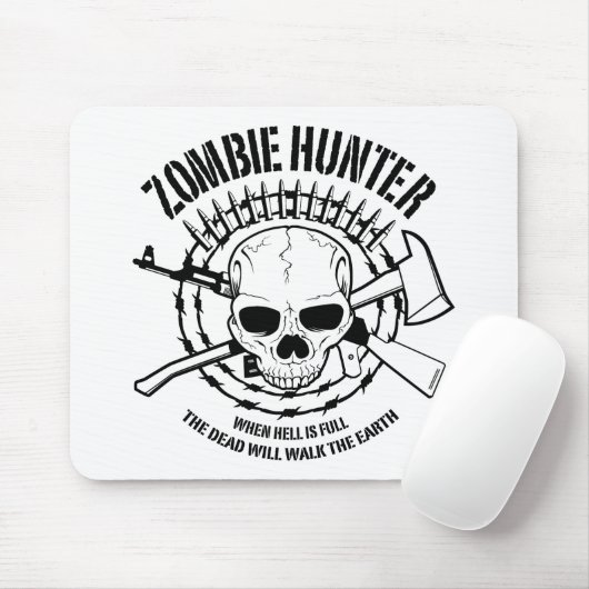 Zombie Hunter Mousepad Muismat (Met muis)