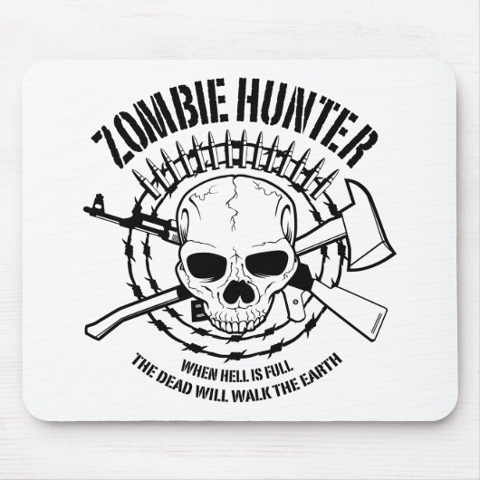 Zombie Hunter Mousepad Muismat (Voorkant)