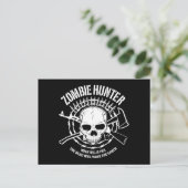 zombie hunter ondood levend dood briefkaart (Staand voorkant)