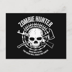 zombie hunter ondood levend dood briefkaart