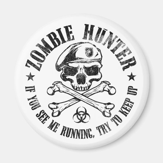 zombie hunter ondood levend dood magneet (Voorkant)