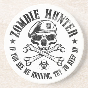 zombie hunter ondood levend dood zandsteen onderzetter