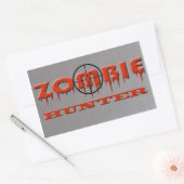 Zombie Hunter Rechthoekige Sticker (Envelop)