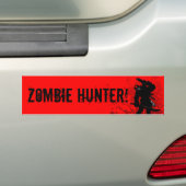 ZOMBIE HUNTER! - rode bumpersticker (Op auto)