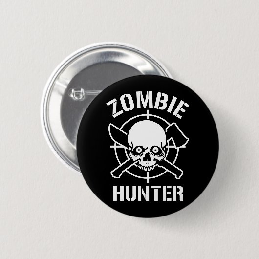 Zombie Hunter Ronde Button 5,7 Cm (Voorkant /achterkant)