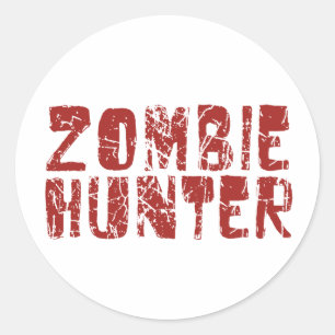 zombie hunter ronde sticker