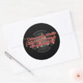 Zombie Hunter Ronde Sticker (Envelop)