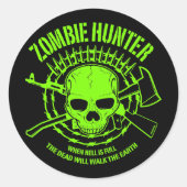 Zombie Hunter Sticker (Voorkant)