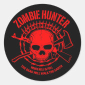 Zombie Hunter Sticker (Voorkant)