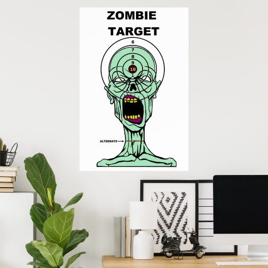 Zombie Hunters Target Poster (Thuiskantoor)