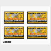 Zombie Hunting Permit International Rechthoekige Sticker (Vel)