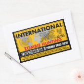 Zombie Hunting Permit International Rechthoekige Sticker (Envelop)