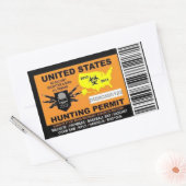 Zombie Hunting Permit Sticker (Envelop)
