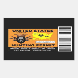 Zombie Hunting Permit Sticker