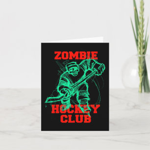 Zombie Ice Hockey Club Halloween Trick or treat Co Kaart