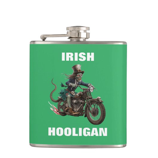 Zombie Ierse Hooligan Flask Heupfles (Voorkant)